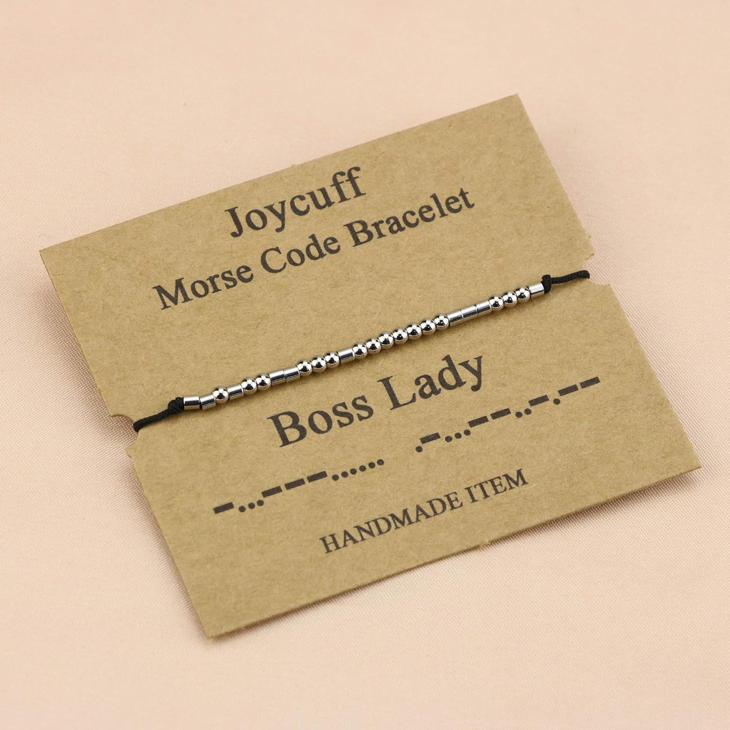 Joycuff Boss Lady Gifts for Women, Morse Code Bracelets Boss Women Birthday for Her Wrap Bracelet Motivational Secret Jewelry: Jewelry