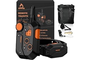 PATPET 3/4 Mile Range Dog Shock E Collar, Dog Training Collar with Remote(15-150lbs) -Shock Collar for Large Dog