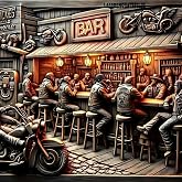 KTHOFCY 5D DIY Diamond Painting Kits for Adults Kids,Vintage Bar Biker Men Full Drill Embroidery Cross Stitch Crystal Rhinestone Paintings Pictures Arts Wall Decor Painting Dots Kits 11.8X11.8 inch