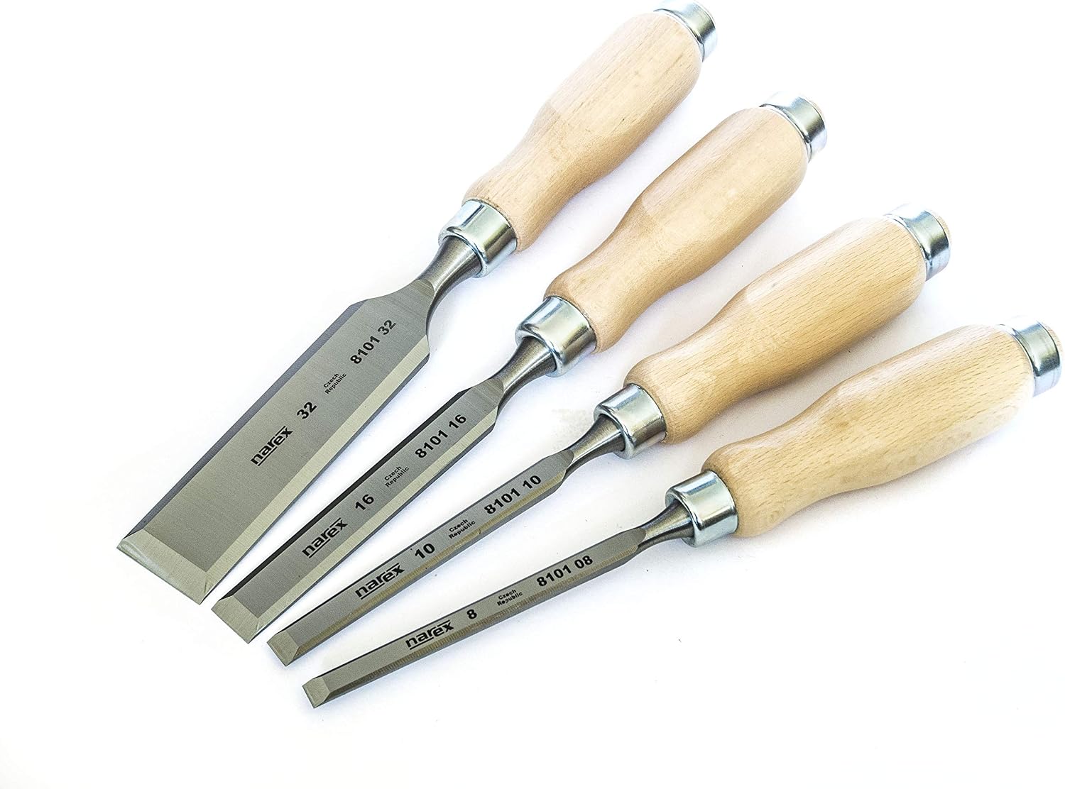 Narex Chisel Set 4 pcs (8/10/16/32), 8 mm, 10 mm, 16 mm, 32 mm