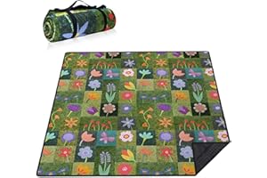 Supfitness Extra Large Picnic Blankets Waterproof Foldable (80 "x 80") Beach Blanket Waterproof Sandproof,3-Layer Thicking Mat Outdoor Packable Camping Blanket