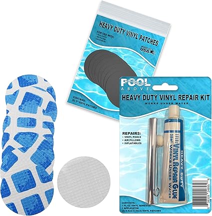Amazon Com Repair Kit For Easy Set Fast Set Frame Set Pool Liner Vinyl Patches And Glue Garden Outdoor