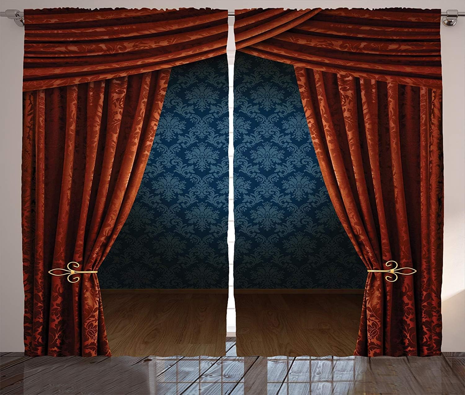 LQQBSTORAGE Victorian Curtains,Grand Opening Showroom with Retro