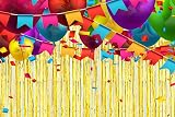 ASelected 6PK Gold Foil Fringe Curtains 1x2m Party Backdrop Photo Booth view 8