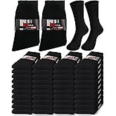 Toulite 40 Pairs Mens Thermal Winter Socks Bulk for Men Soft Warm Thick Cozy Boot Winter Hiking Socks for Homeless Care