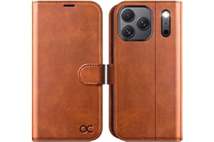OCASE Compatible with iPhone 17 Pro Wallet Case, PU Leather Flip Folio Case with Card Holders RFID Blocking Kickstand [Shockproof TPU Inner Shell] Phone Cover 6.3 Inch 2025, Brown