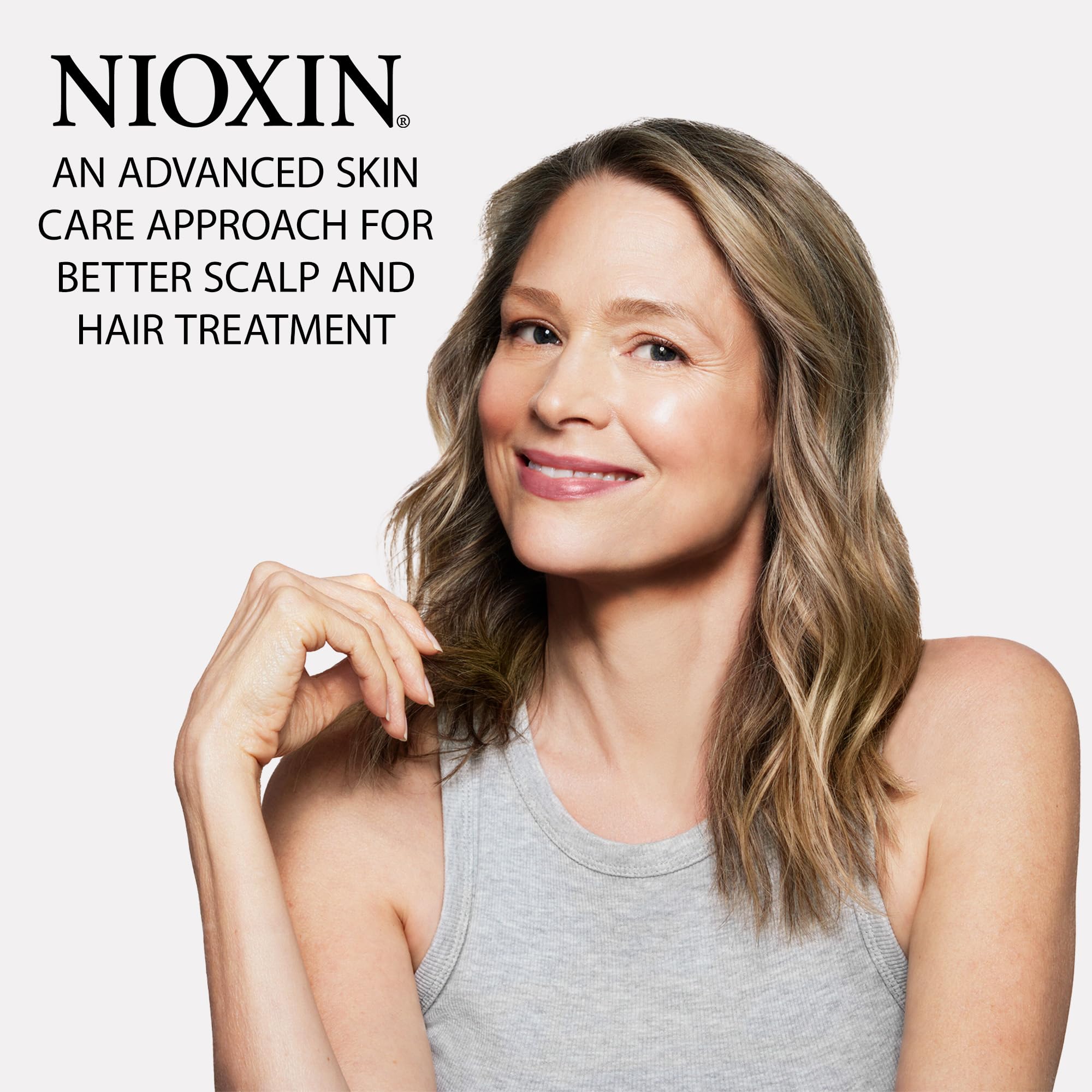 Nioxin System 3 Scalp Cleansing Shampoo with Peppermint Oil, Treats Dry and Sensitive Scalp, Dandruff Relief and Anti-Hair Breakage, For Color Treated Hair with Light Thinning, 33.8 fl oz