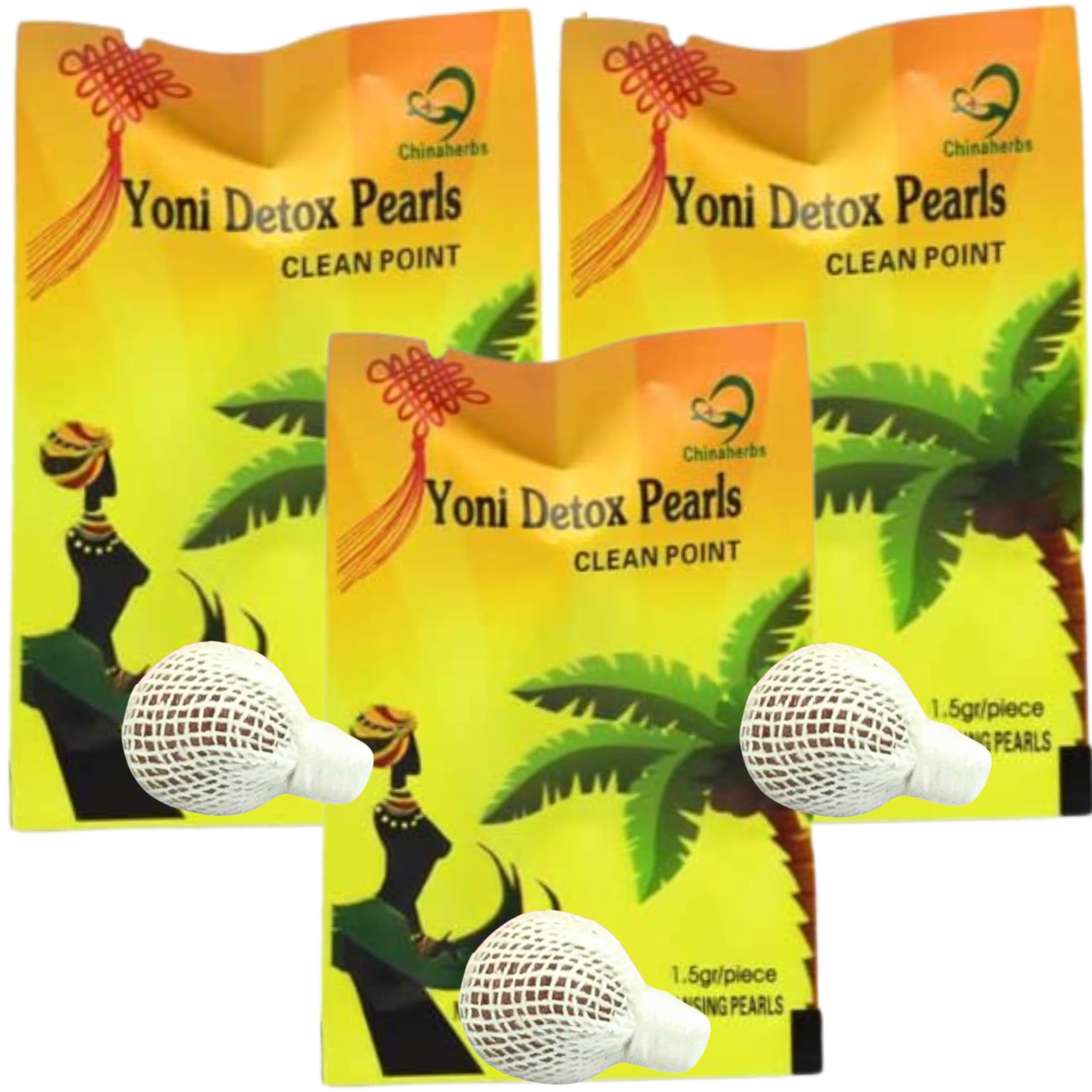 3 Yoni Pearls - Intimate Cleanse & Wellness Detox Support Tightening, Natural Feminine Womb Care