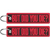 FRTKK 2 Pcs Embroidery keychain Key Ring Accessories, Double Sided Motorcycles Car Key Tags for Scooters Men and Women