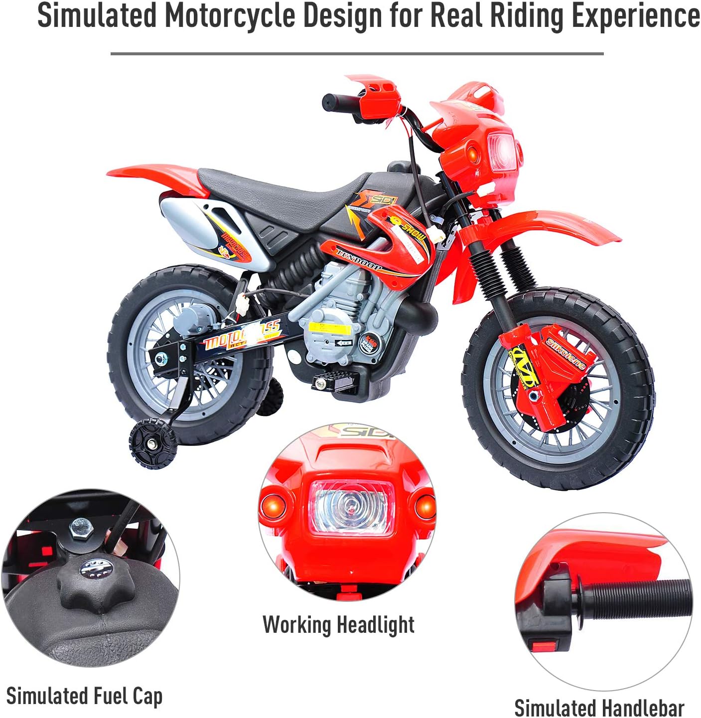 6 volt dirt bike with training wheels