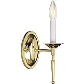 Livex Lighting 5121-02 Williamsburgh 1-Light Wall Sconce, Polished Brass