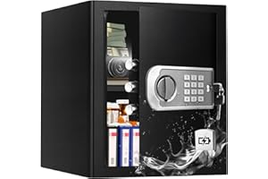 VaultHex Large Safe Box for Home - 3.0 CuFt Heavy-Duty Cabinet with Motion Light & Dual Alarm, Digital Keypad & Override Key,