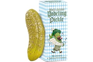 DR DINGUS Yodeling Pickle (1 Pickle - 5 Inch) Sings Dill-lightful Musical Yodel Song - Hilarious Laughs - Singing Novelty Gag Gift for Friends Family Coworkers Office Students Classroom