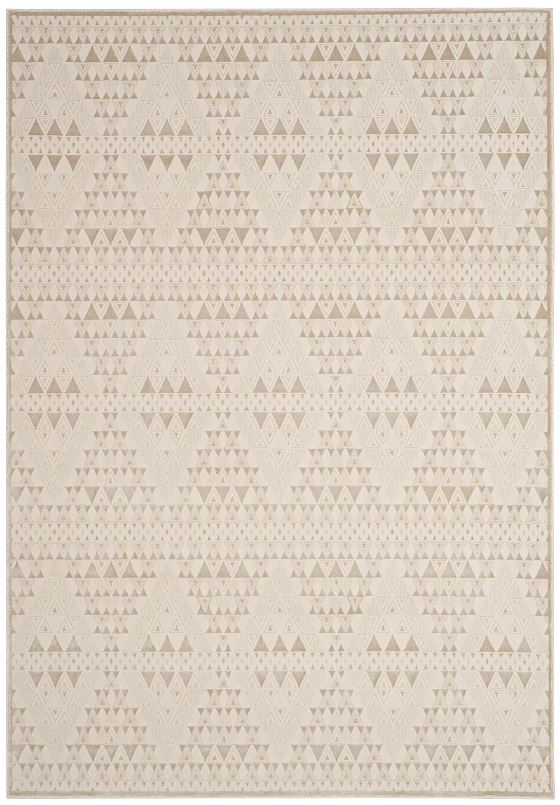 Safavieh Transitional Indoor Woven Rectangle Area Rug, Noble Collection, NBL616, in Light Beige / Cream, 99 X 140 cm for Living Room, Bedroom or Any Indoor Space