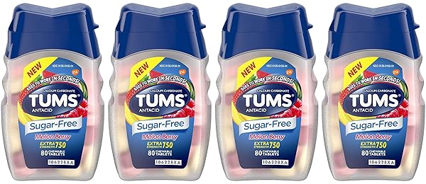 TUMS ANTACID – SUGAR FREE – MELON BERRY – EXTRA STRENGTH 750-80 COUNT