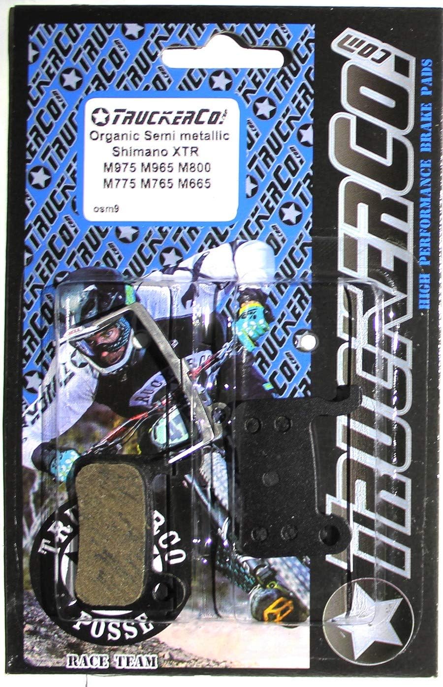 Truckerco Organic Semi-Metallic Brake Pads Compatible with Shimano XT XTR M965 M966 M975 M505 M535 M545 M596 M601 M665 M765 M775 M776 M800 Ashima TRP Dash Parabox