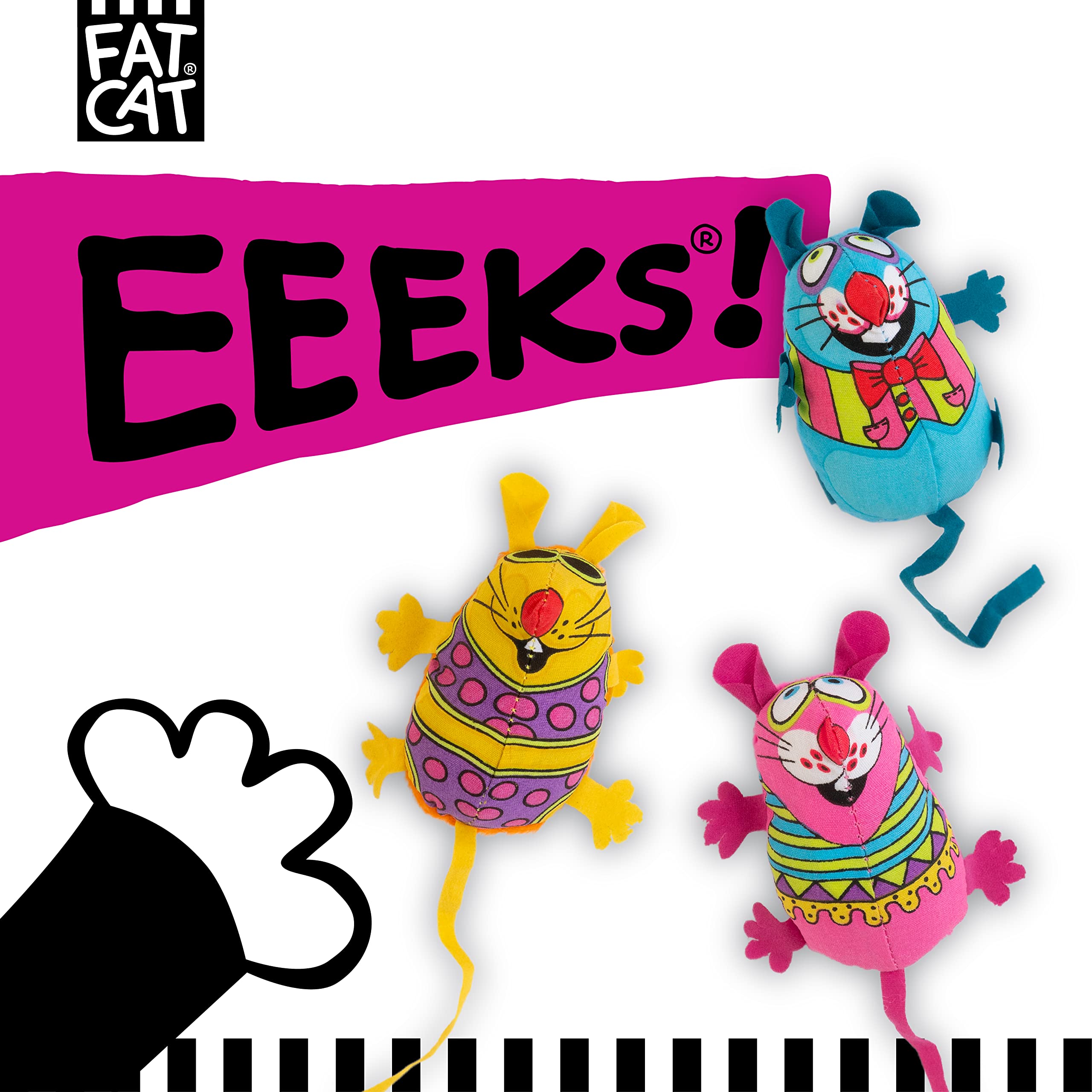 Pet Mate Fat Cat Classic Eeeks Flower Toy