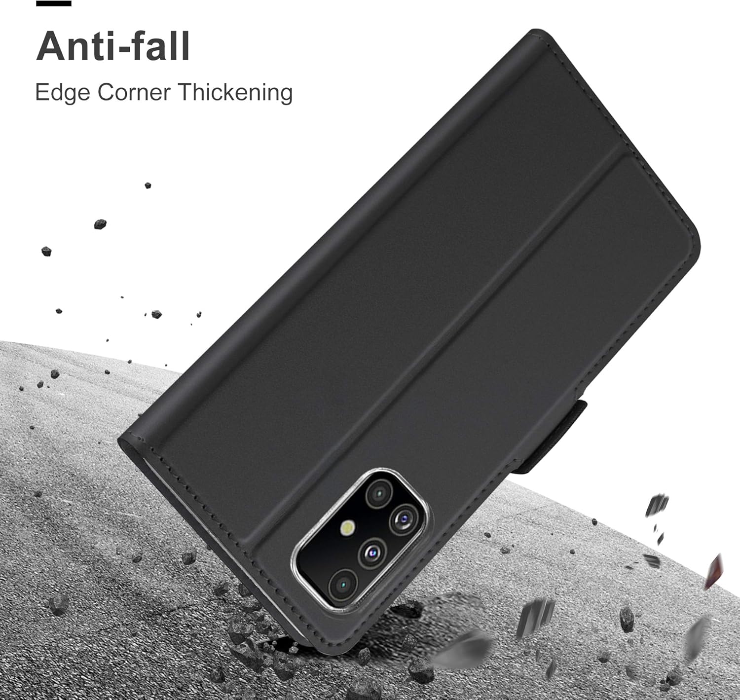 GESMA for Samsung Galaxy A71 case ,A71 flip wallet protective case stand function case with 2