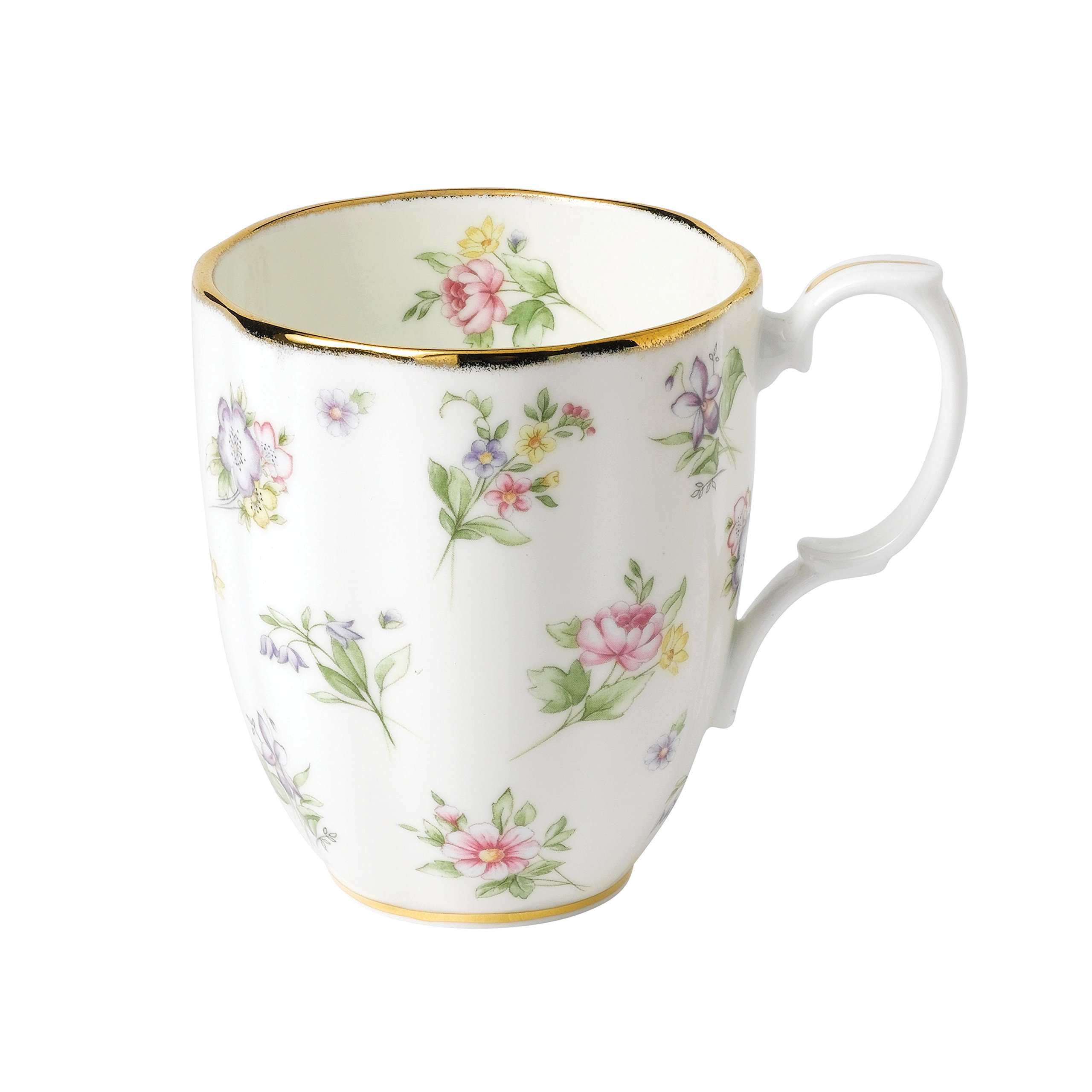 Royal Albert 100 Years 40017592 1920 Spring Meadow Mug 0.4L/14.1fl White, Bone China, 0.4ltr, Cream