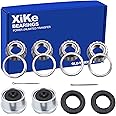 XiKe 2 Set Fits for 25mm Axles Trailer Wheel Hub Bearings Kit, 30205 Bearings and Seal TC 30x52x10mm, Rotary Quiet High Speed and Durable, Include Dust Cover and Cotter Pin.