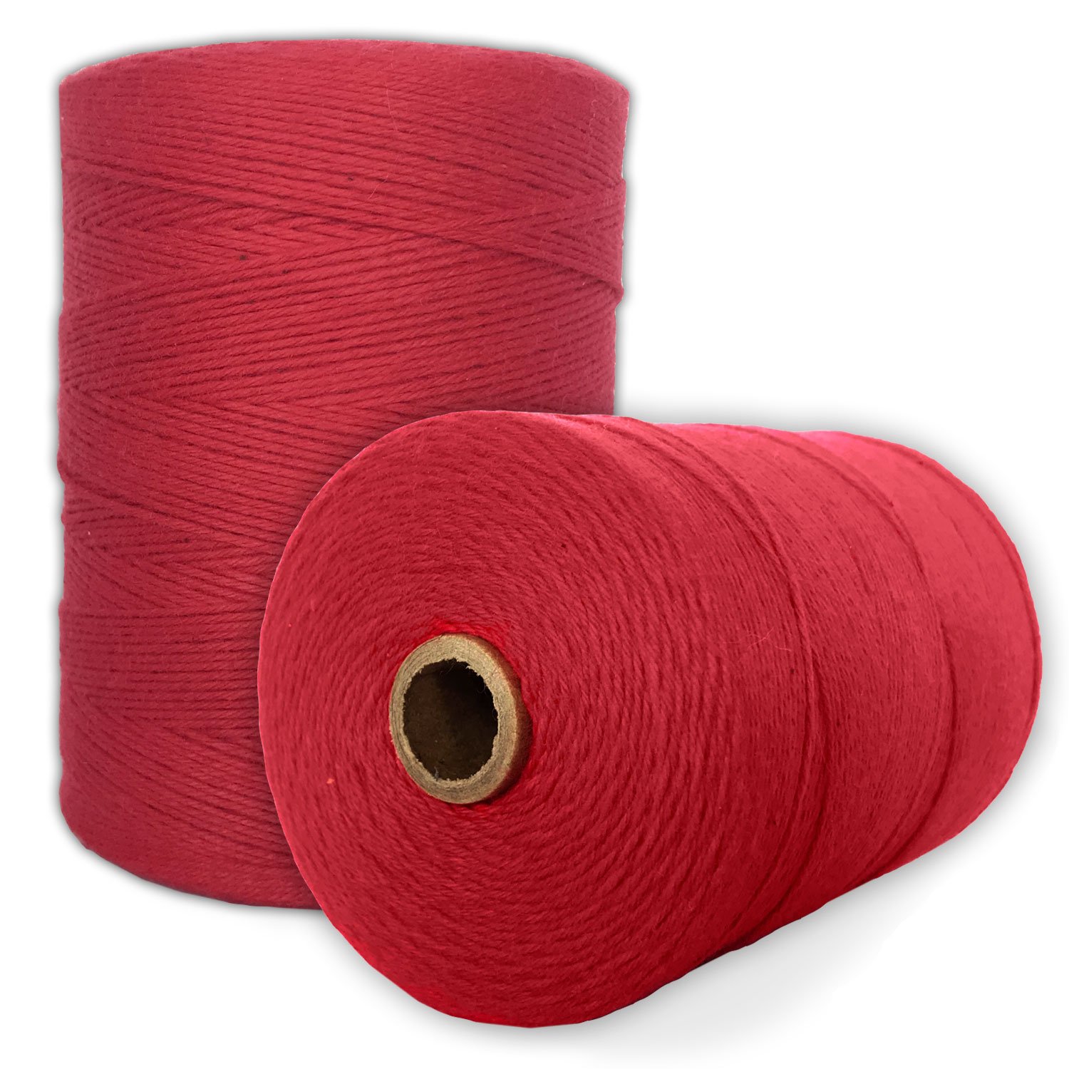100% Cotton Loom Warp Thread (Red), 8/4 Warp Yarn (800 Yards), Perfect for Weaving: Carpet, Tapestry, Rug, Blanket or Pattern - Warping Thread for Any Loom