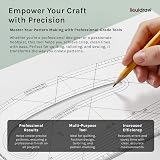 Liquidraw Pattern Maker Perspex Ruler 43 x 19 cm Bevelled Edge Pattern Tool view 4