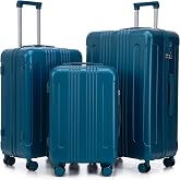 Merax 3 pcs/set in ABS Spinner Wheel Luggage Set, Carry on Suitcase