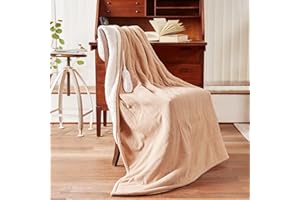 Aheadpret Heated Blanket-Electric Blanket 50"x60" Soft Heated Throw Blanket with 5 Heating Levels & 3 Hours auto-Off,Machine 