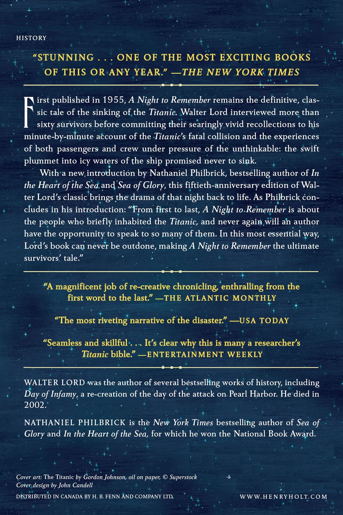 A Night to Remember: The Classic Account of the Final Hours of the Titanic (Holt Paperback)