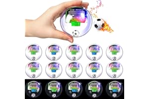 HyDren 24 Pcs Mini Soccer Ball Toys Soccer Party Favors with LED Lights Sounds Handheld Shooting Sports Ball Toy Rock and Score Game Anti Stress Gift for Student Graduation Party Favors(Soccer)
