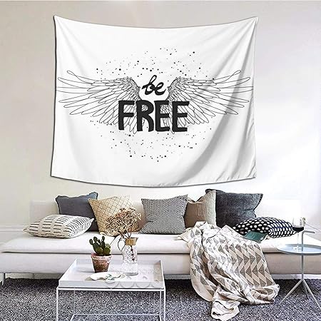 Amazon Co Jp タペストリー 150x100cm 無料メッセージライフスタイルタトゥースタイルスローガンコンセプトアートイラスト おしゃれ 壁掛け ブランケット 北欧風 ウォールデコレーション 新居祝い 引っ越し キズルーム モダン 装飾アート Generic