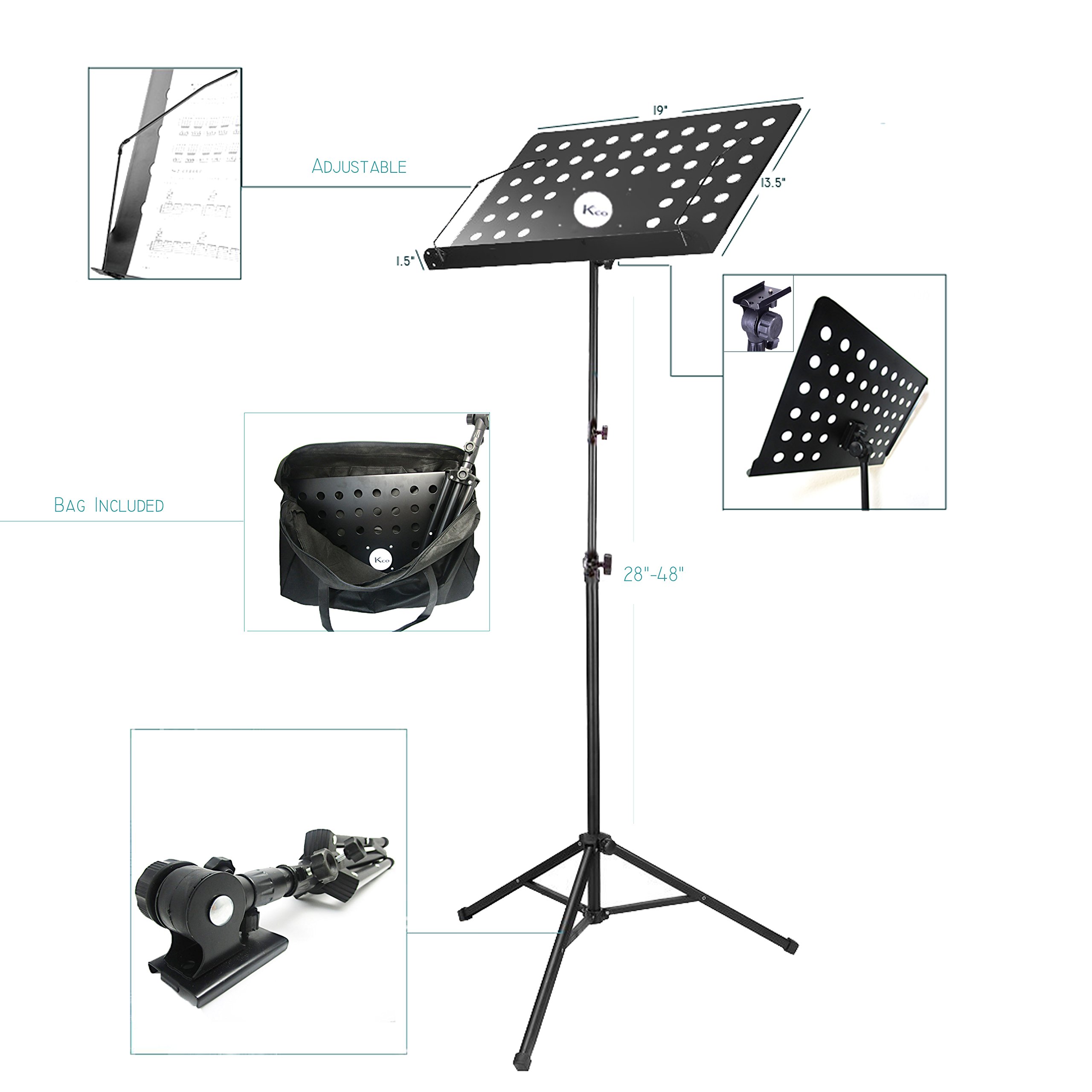 Kruzco Portable Music Stand For Sheet Holder Black on Galleon Philippines