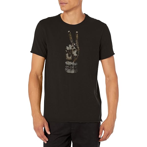 DTT - T-shirt con bordi grezzi nera DTT - T-shirt con bordi grezzi nera