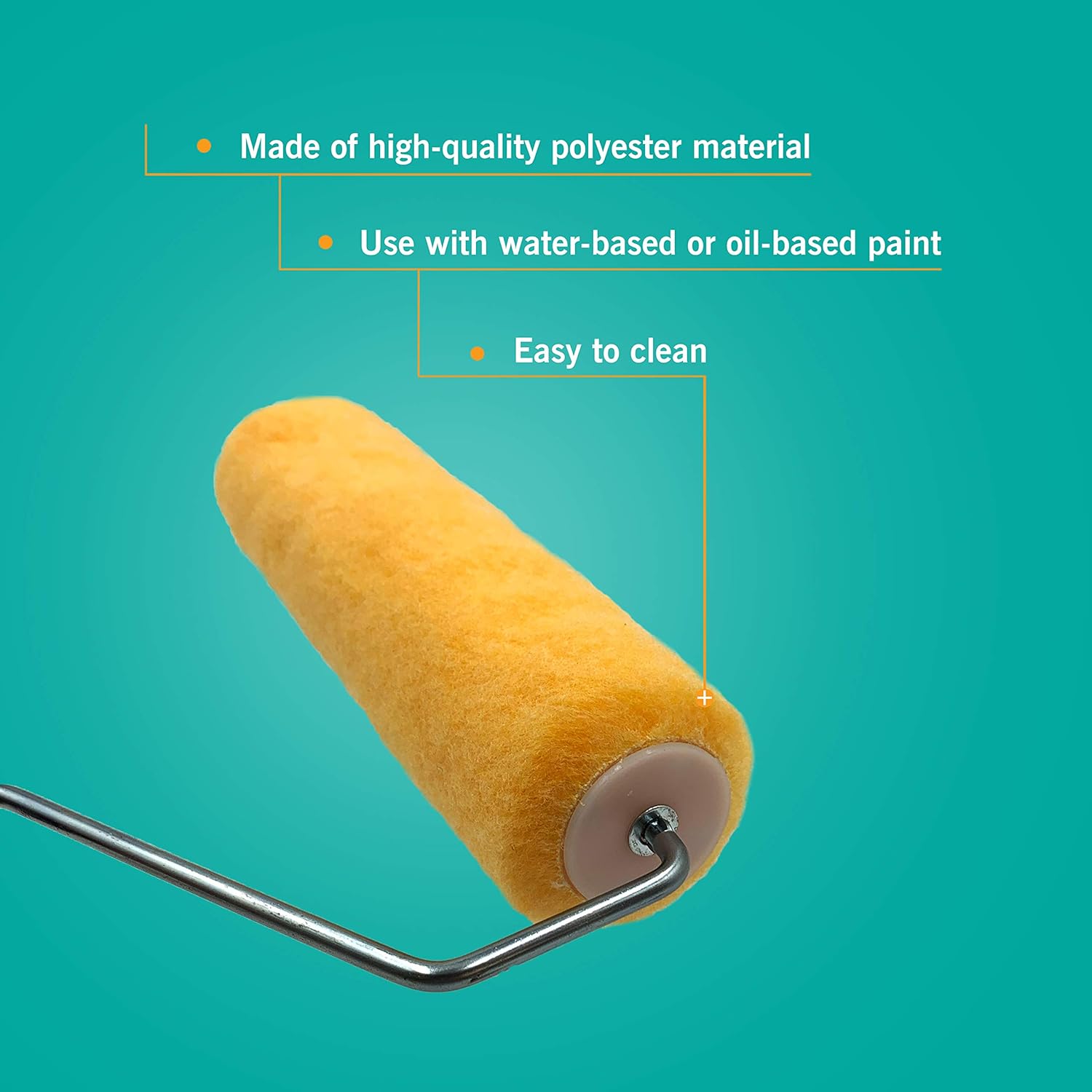 5 Pieces 9" inch x 3/8 nap Paint Roller Kit. Wall Painting Supplies Kit for House Improvement Projects - Including a 9" inch Paint Roller Frame, (3) 9” x 3/8” High-Density Roller Covers and Paint Tray - - 