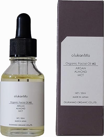 【日焼け肌・乾燥肌に】olukanMo Organic Facial Oil AS（オルカンモオーガニックフェイシャルオイルAS) / アルガンオイル・アーモンドオイル・MCTオイル/オーガニックフェイシャルオイル