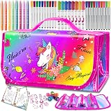 weirtoya Unicorn Washable Scented Markers Art Craft Set for Girls 4-8 Yrs view 1