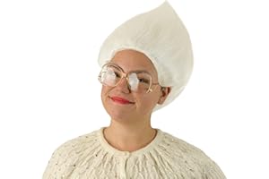 CITY COSTUME WIGS Silver Troll Wig - Adjustable Troll Doll Wig Suitable For All Ages - Stylable Wig - Troll Inspired For Retro Or Modern Costumes