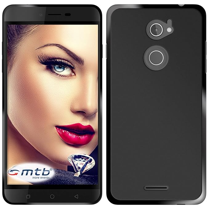 mtb more energy® Schutzhülle Grip für Coolpad Torino (R108, 5.5'') | Schwarz (matt) | flexibel | TPU Case Schutz Hülle Tasche