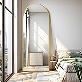 BONEWEI Floor Arched Mirror Full Length Oversized Mirror Standing or Hanging Modern Simple Full Body Mirror for Bedroom,Livin