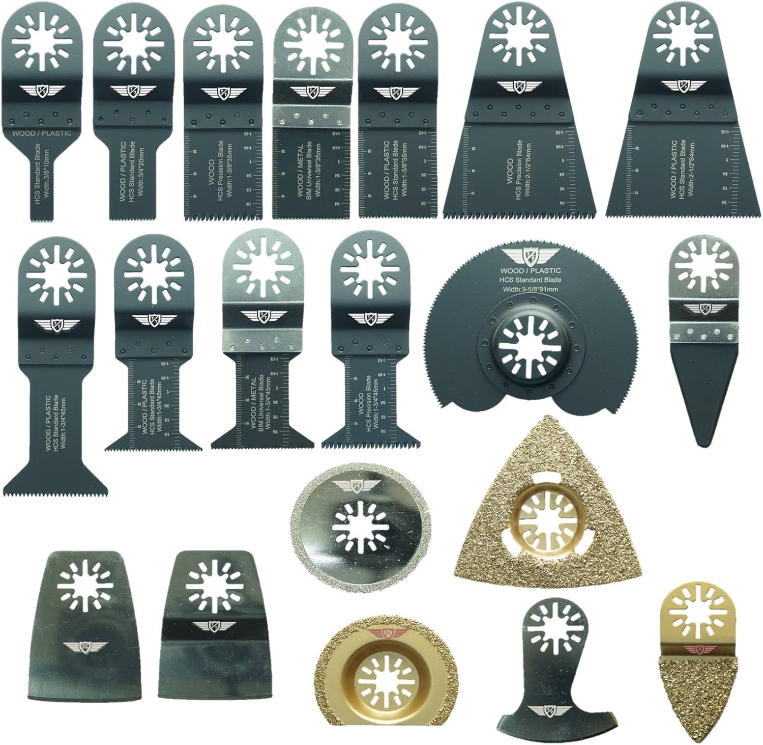 20 x TopsTools UNK20CD Mix Blades Compatible with Bosch Fein (Non