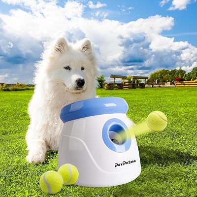 Pet Prime Automatic Dog Ball Launcher 10-30 Ft, 2" Tennis Balls (3)