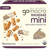 GOMACRO Organic Peanut Butter Chocolate Chip Mini MacroBars 8 Pack, 7.2 OZ