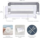 Dreambaby Prague Toddler Bed Guard Foldable Safety Rail 110cm Wide White view 2
