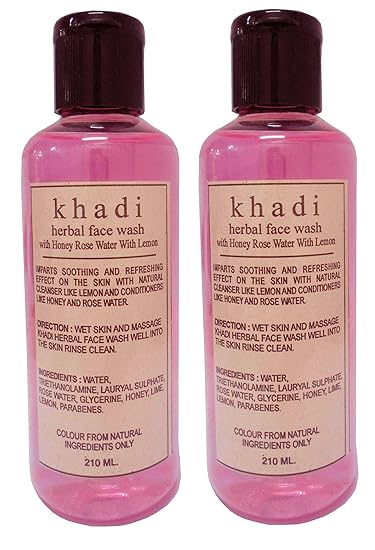 khadi rose water face wash
