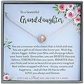 Be Wished Gift for Granddaughter from Grandma and/or Grandpa with Meaningful Message and Jewelry, Ready To Give Necklace with Poem