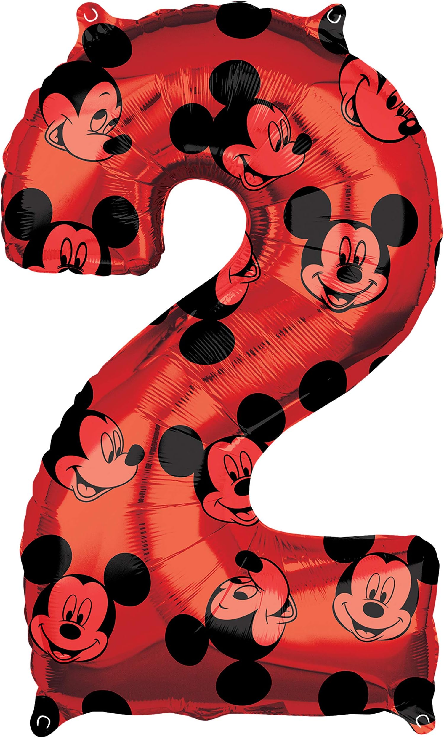 Oxford Novelties Mickey Mouse Red Foil Number Party Balloons Helium Or Air (2nd)