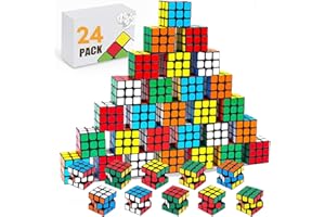 FENNIDICE Mini Speed Cube Party Favors,Fun Puzzle Games for Kids, Classroom Gifts, and Stress Relief Toys Goodie Bags Filler Birthday Gift (24 Pack)