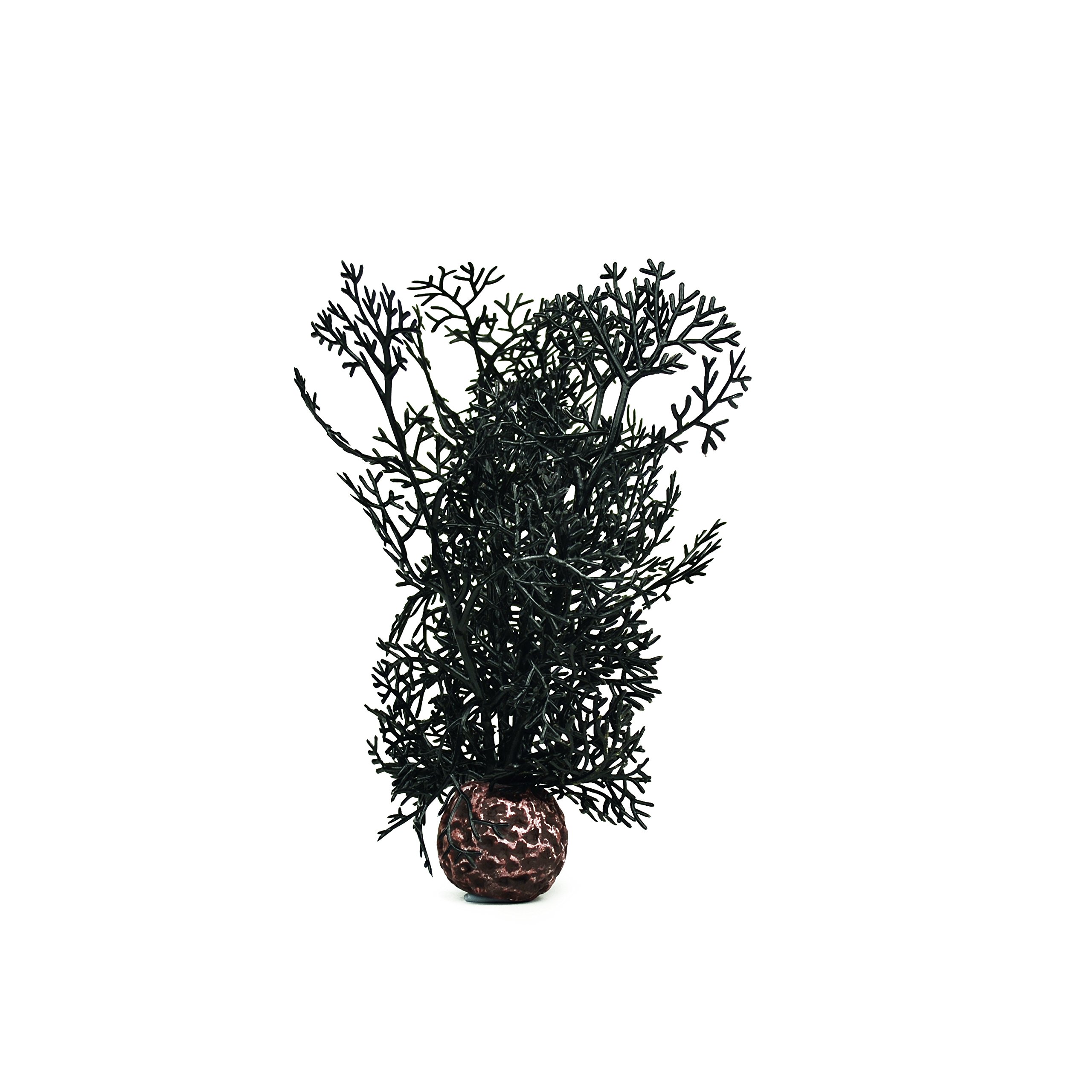 biOrb Fish Tank Decorations, Aquatic Horn Coral Plant With Weighted Ball (Small Black Aquarium Plant), Artificial Fish Tank Plants To Add Colour, Natural-Looking Aquarium Decor For Scenic Background