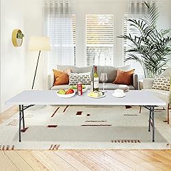 SUPER DEAL 8FT Folding Picnic Table for Indoor