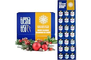 Tiesta Tea - Advent Calendar 2025, Loose Leaf, 24 Exquisite Loose Leaf Blends, Perfect Variety Pack for Brew Lovers, Limited 